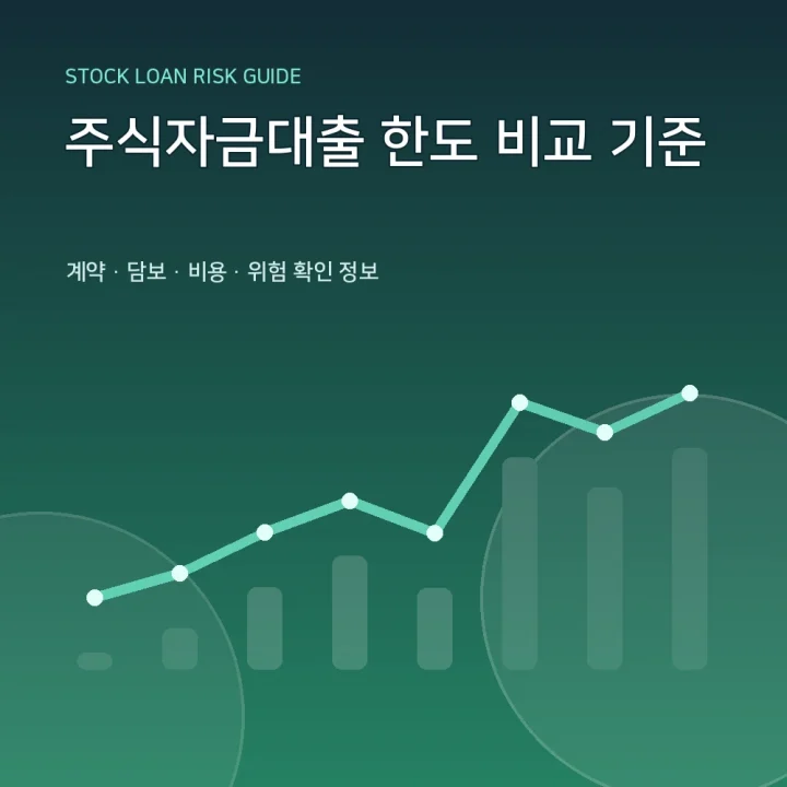 주식자금대출 한도 비교 기준