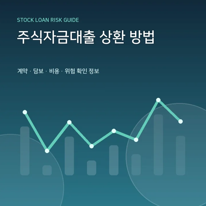 주식자금대출 상환 방법