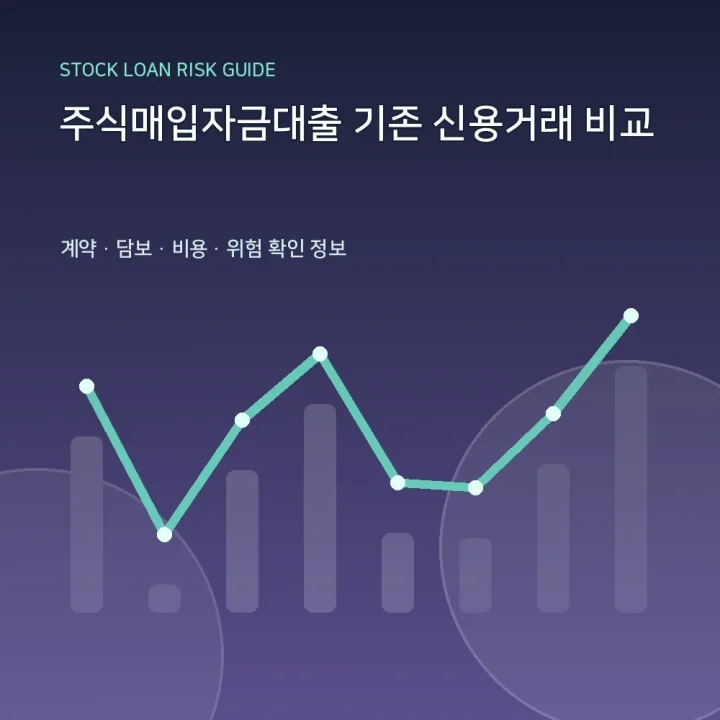 주식매입자금대출 기존 신용거래 비교