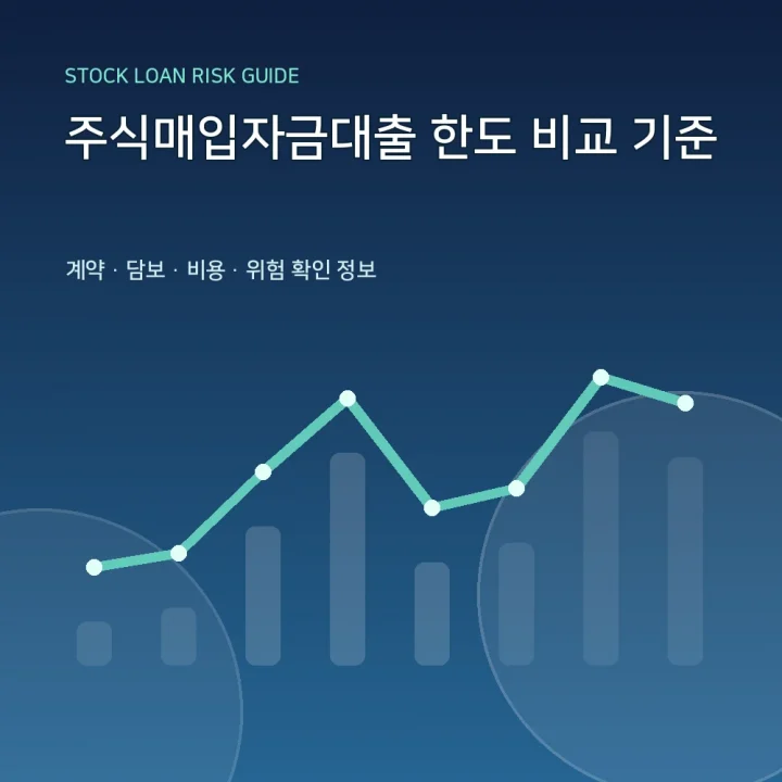 주식매입자금대출 한도 비교 기준