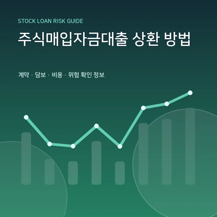 주식매입자금대출 상환 방법