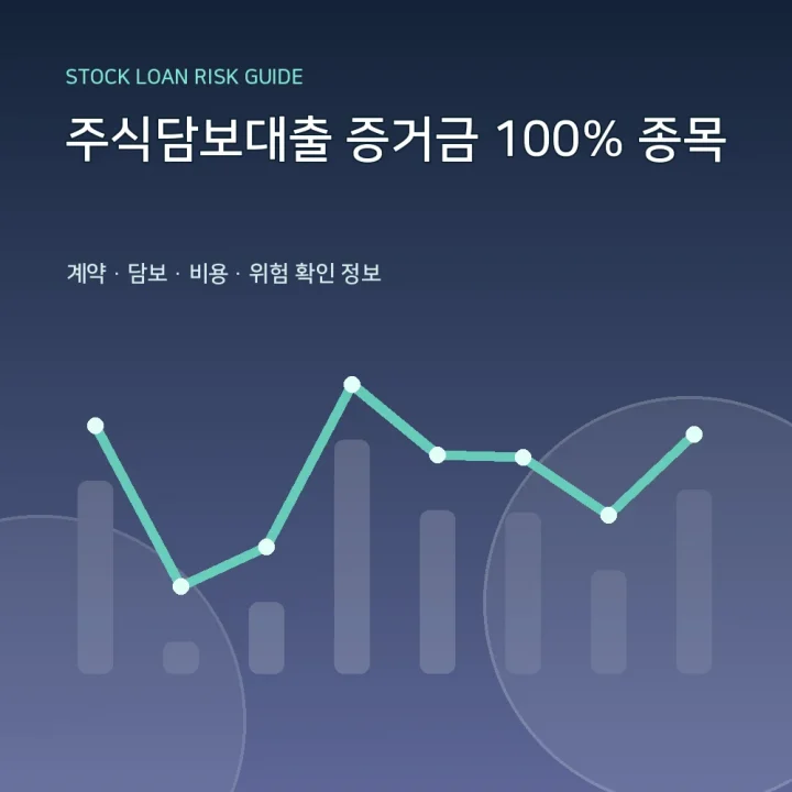 주식담보대출 증거금 100% 종목