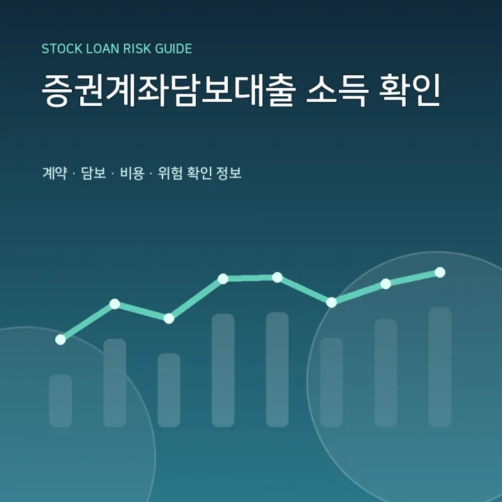 증권계좌담보대출 소득 확인