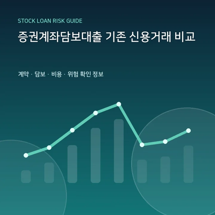 증권계좌담보대출 기존 신용거래 비교