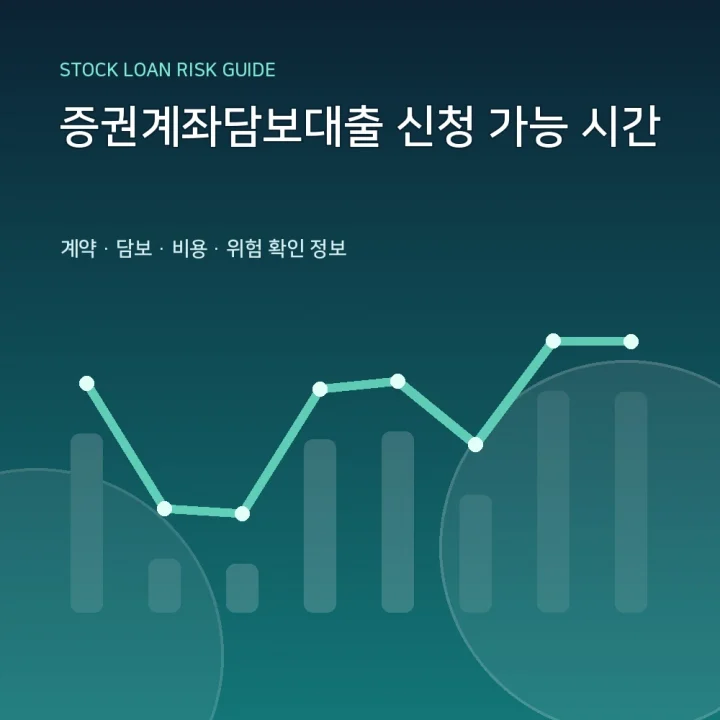 증권계좌담보대출 신청 가능 시간