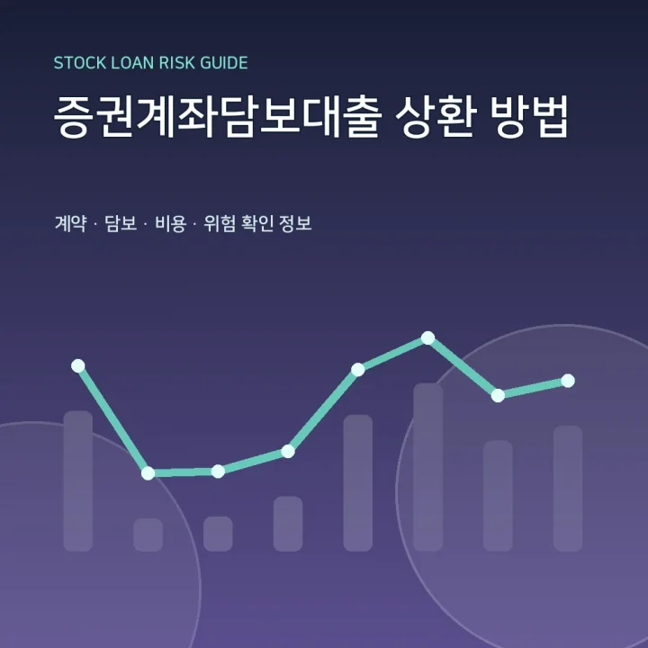 증권계좌담보대출 상환 방법