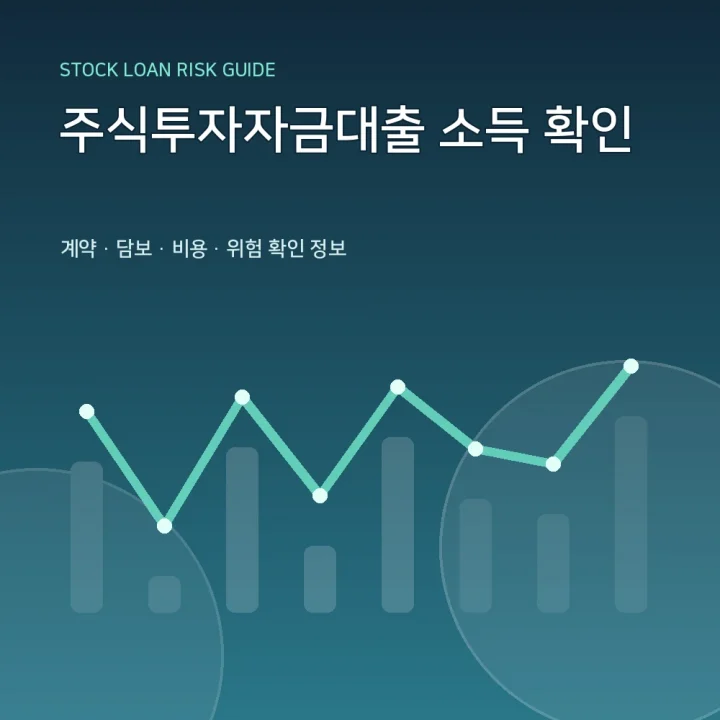 주식투자자금대출 소득 확인