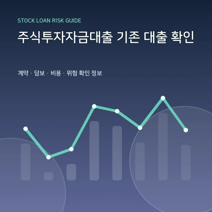 주식투자자금대출 기존 대출 확인