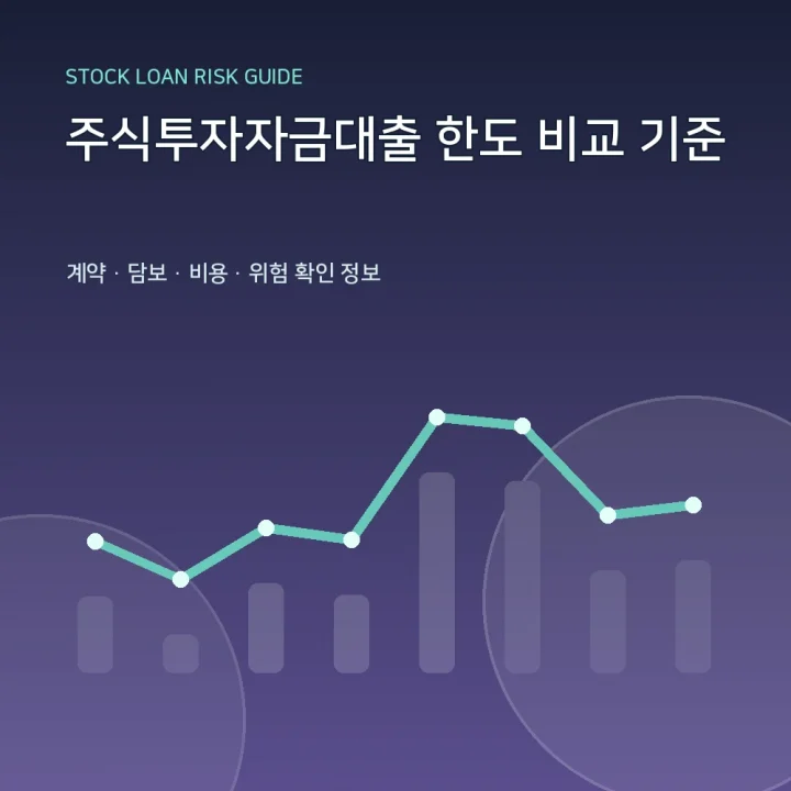 주식투자자금대출 한도 비교 기준