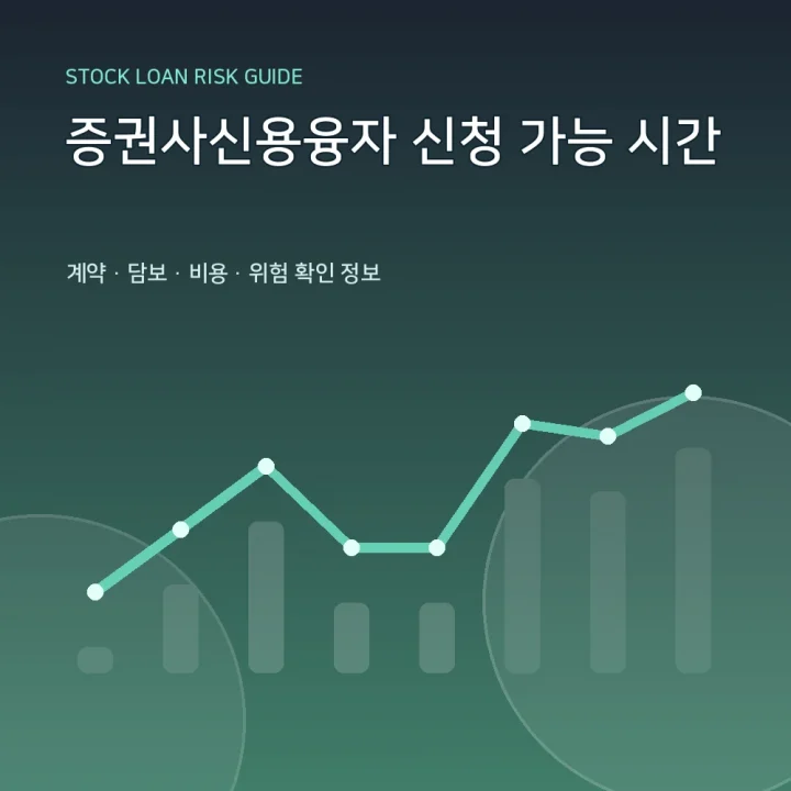 증권사신용융자 신청 가능 시간