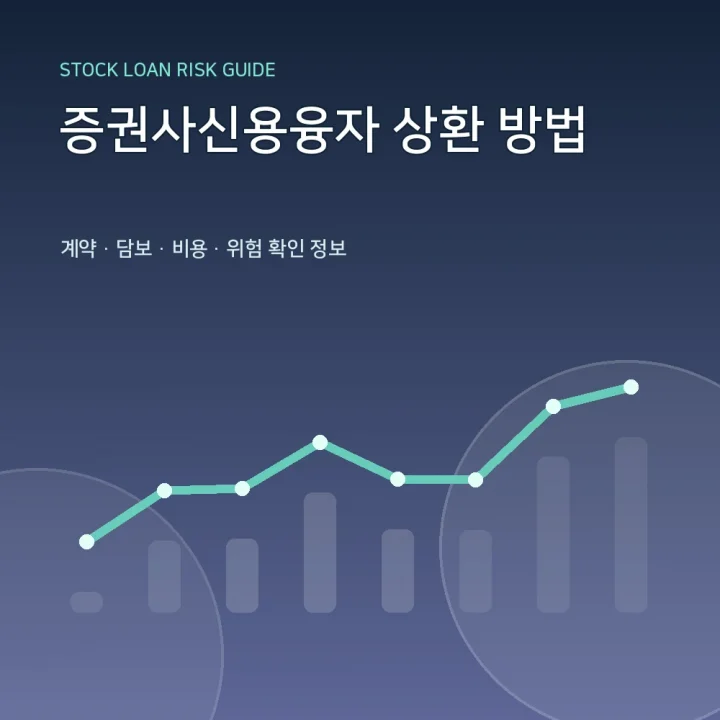증권사신용융자 상환 방법