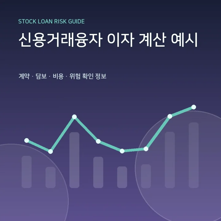 신용거래융자 이자 계산 예시