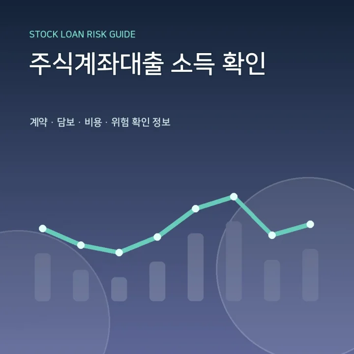 주식계좌대출 소득 확인