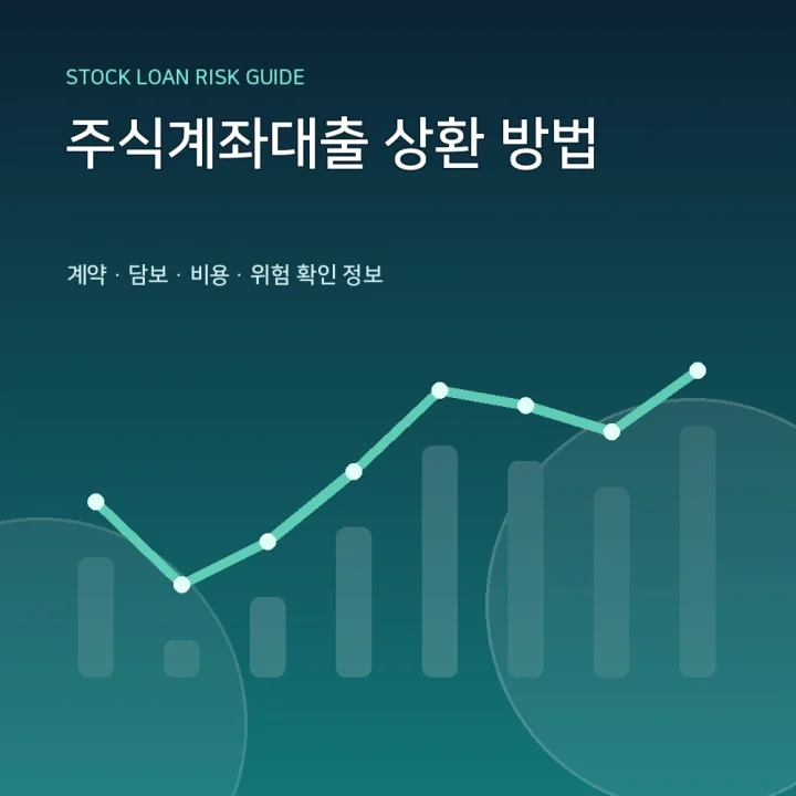 주식계좌대출 상환 방법